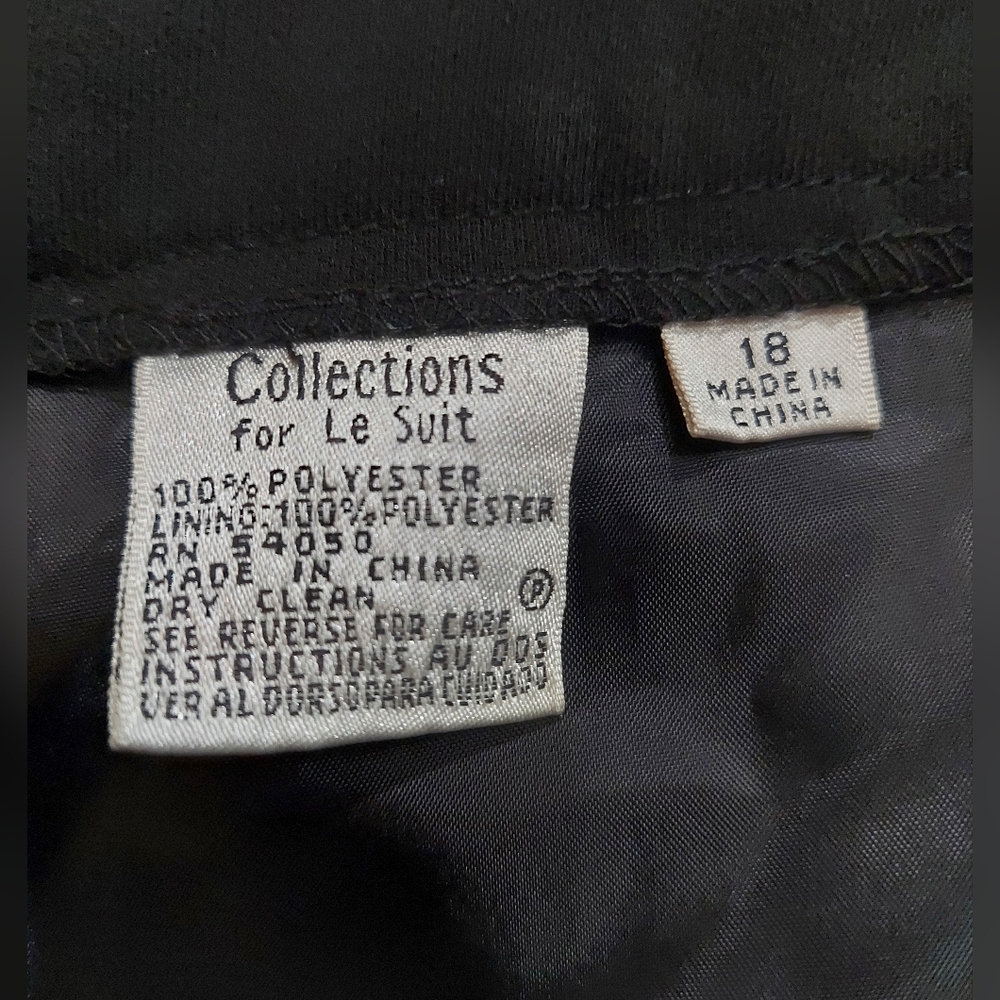 Le Suit Black Dress Pants Women's Size 18
